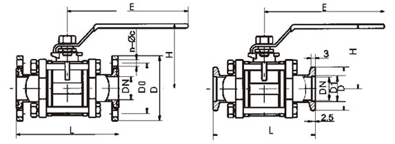 GU-KF真空球閥結構圖- 上海昆煉閥門制造有限公司 GU-KF真空球閥結構圖- 上海昆煉閥門制造有限公司