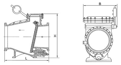 HH44X微阻緩閉止回閥結構圖- 上海昆煉閥門制造有限公司 HH44X微阻緩閉止回閥結構圖- 上海昆煉閥門制造有限公司