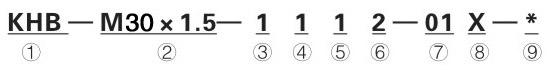 KHB、KHM不銹鋼液壓高壓球閥型號說明 KHB、KHM不銹鋼液壓高壓球閥型號說明