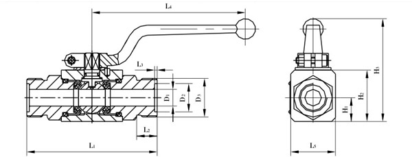 YJZQ液壓高壓球閥外螺紋結構圖- 上海昆煉閥門制造有限公司 YJZQ液壓高壓球閥外螺紋結構圖- 上海昆煉閥門制造有限公司