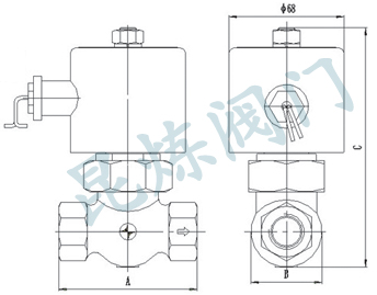 活塞式蒸汽電磁閥 2L電磁閥結構圖 活塞式蒸汽電磁閥 2L電磁閥結構圖