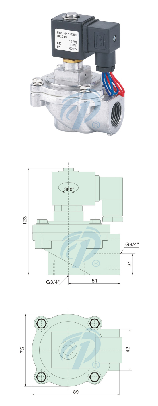 直角式集塵機脈沖閥尺寸規格