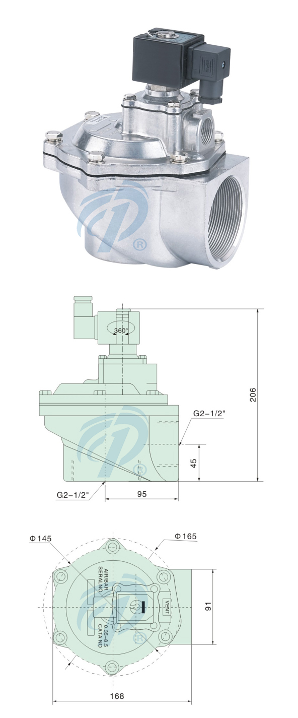 直角式噴吹閥尺寸規格