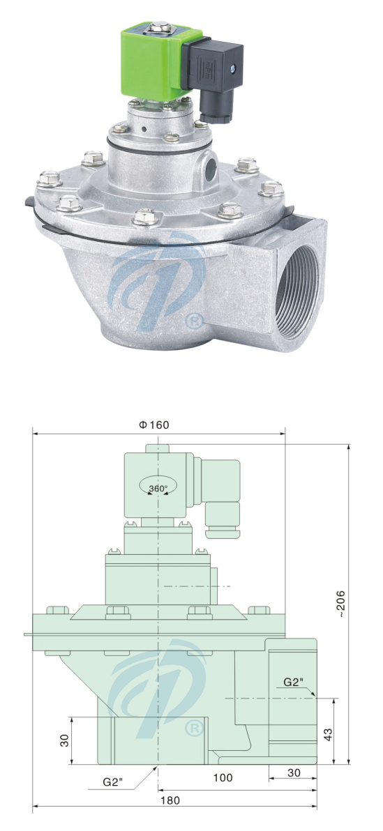 直角式除塵脈沖閥尺寸規格