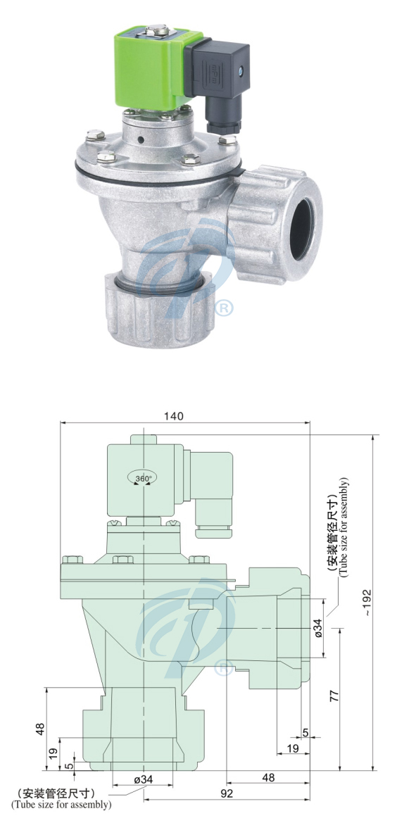 帶螺母式脈沖閥尺寸規(guī)格