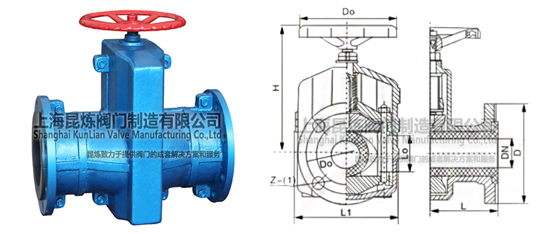 GJ41X鑄鐵手動管夾閥結構圖- 上海昆煉閥門制造有限公司 GJ41X鑄鐵手動管夾閥結構圖- 上海昆煉閥門制造有限公司