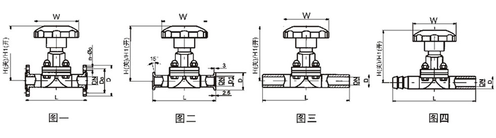 手動不銹鋼真空法蘭隔膜閥外形圖- 上海昆煉閥門制造有限公司 手動不銹鋼真空法蘭隔膜閥外形圖- 上海昆煉閥門制造有限公司