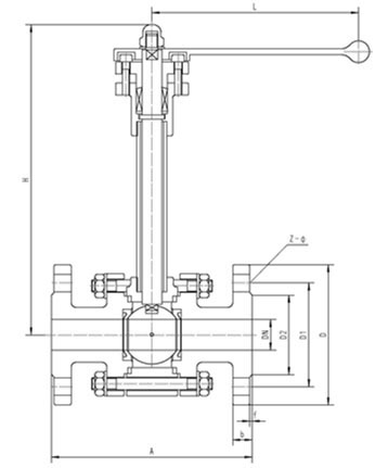 不銹鋼加長桿低溫法蘭球閥結構圖- 上海昆煉閥門制造有限公司 不銹鋼加長桿低溫法蘭球閥結構圖- 上海昆煉閥門制造有限公司