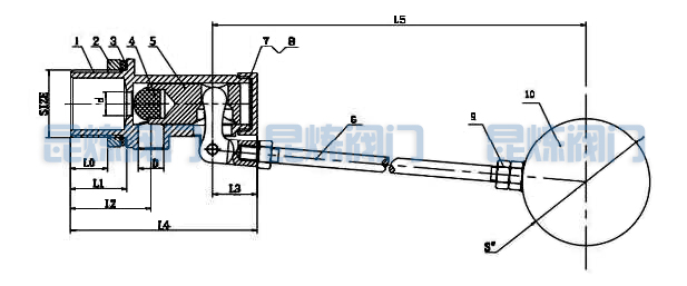 KL-101C水箱浮球閥結構圖- 上海昆煉閥門制造有限公司 KL-101C水箱浮球閥結構圖- 上海昆煉閥門制造有限公司