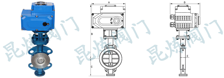 D973H電動硬密封蝶閥結構圖- 上海昆煉閥門制造有限公司 D973H電動硬密封蝶閥結構圖- 上海昆煉閥門制造有限公司