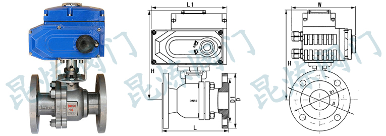 Q941F/H電動法蘭球閥結構圖- 上海昆煉閥門制造有限公司 Q941F/H電動法蘭球閥結構圖- 上海昆煉閥門制造有限公司