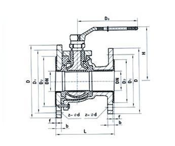 FQ41F不銹鋼放料球閥結構圖- 上海昆煉閥門制造有限公司 FQ41F不銹鋼放料球閥結構圖- 上海昆煉閥門制造有限公司