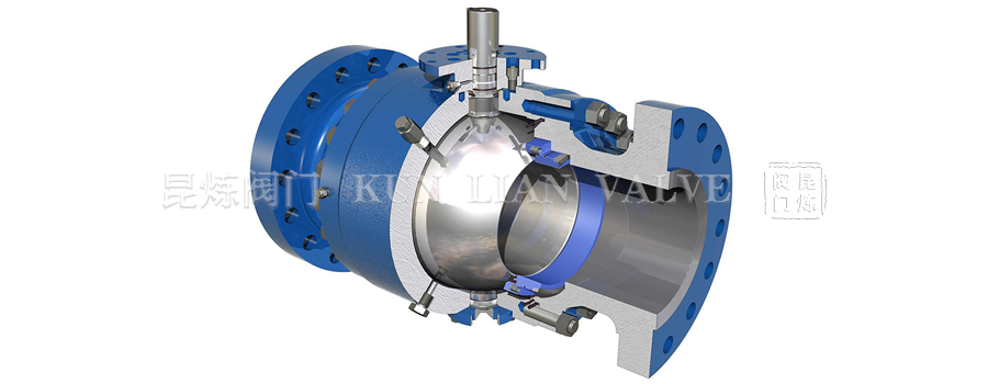 Q41N高壓法蘭球閥剖面圖- 上海昆煉閥門制造有限公司 Q41N高壓法蘭球閥剖面圖- 上海昆煉閥門制造有限公司