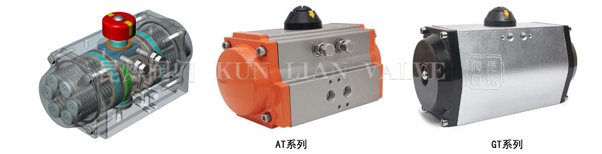 齒輪齒條式氣動執行器構造圖 齒輪齒條式氣動執行器構造圖