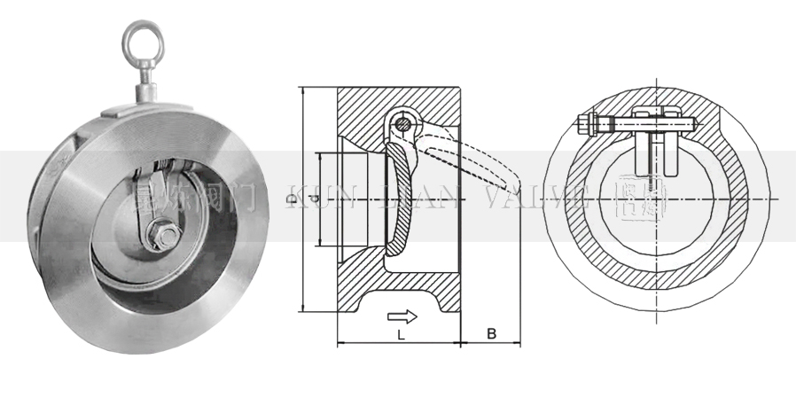 H74W-150LB美標(biāo)對夾旋啟式止回閥結(jié)構(gòu)圖- 上海昆煉閥門制造有限公司 H74W-150LB美標(biāo)對夾旋啟式止回閥結(jié)構(gòu)圖- 上海昆煉閥門制造有限公司