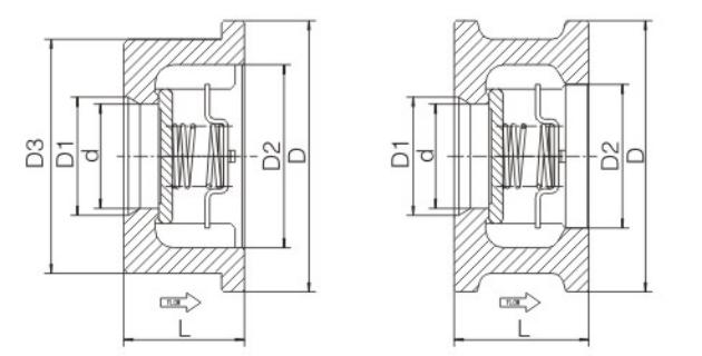 彈簧升降式止回閥結(jié)構(gòu)圖 彈簧升降式止回閥結(jié)構(gòu)圖